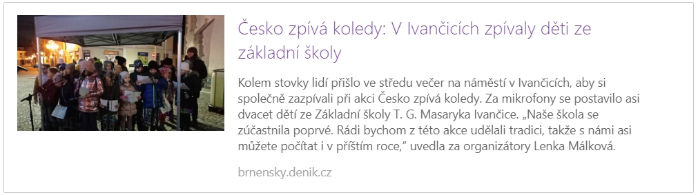 Česko zpívá koledy - Ivančice