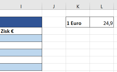 Excel - absolutní adresa