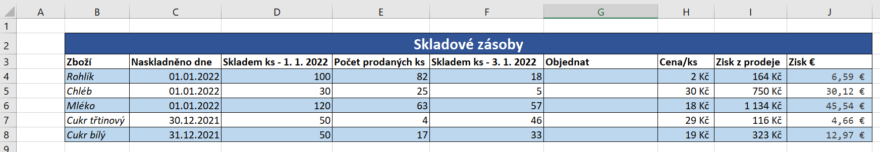 Excel - fce KDYŽ