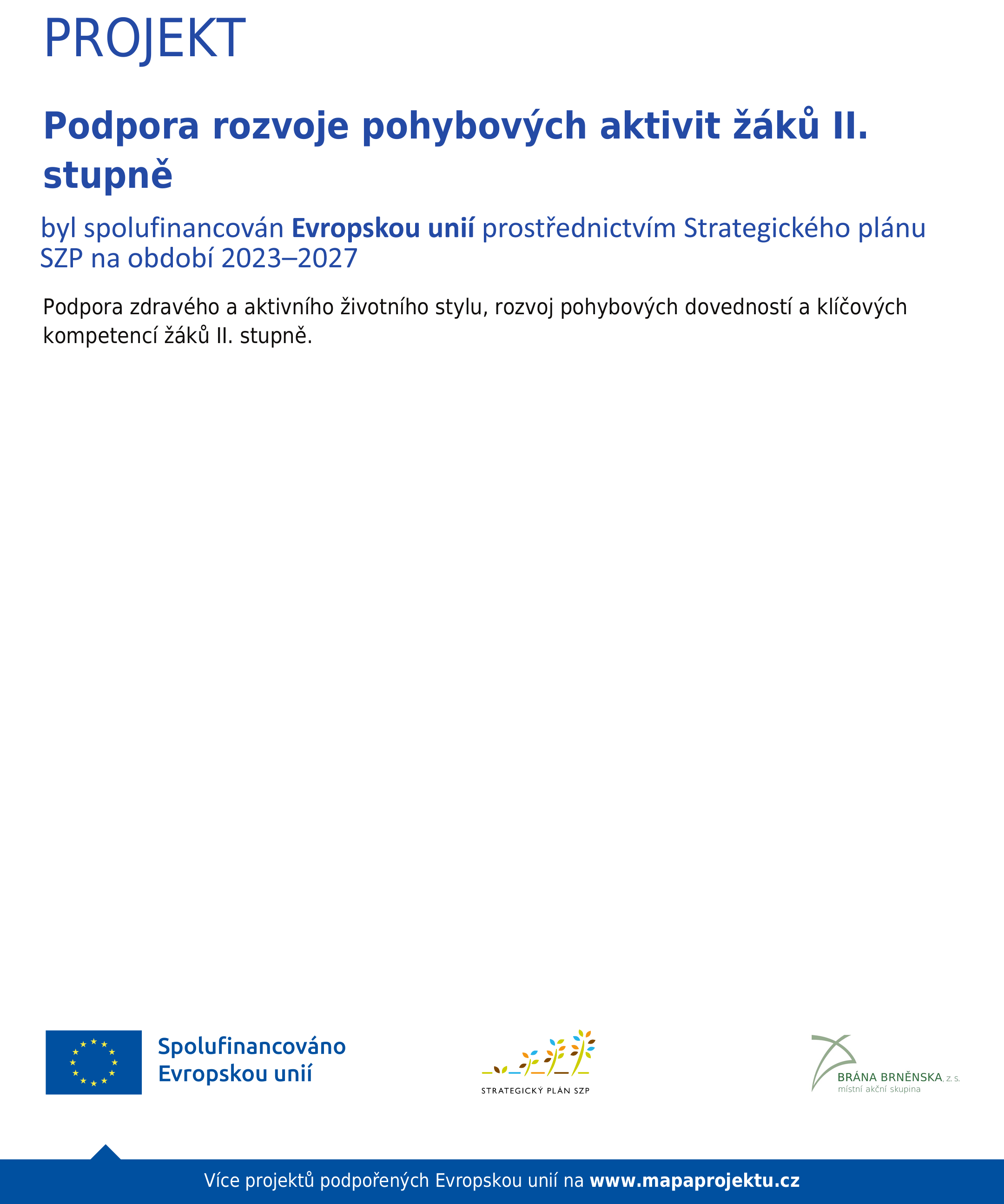 Podpora rozvoje pohybových aktivit žáků