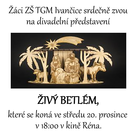 Živý betlém - plakátek